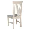 Set of 2 - Mission Style Unfinished Wood Dining Chair with High Back