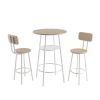 Bar table, equipped with 2 bar stools , with backrest and partition