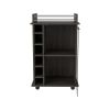 Bar Cart Baltimore, Six Wine Cubbies, Carbon Espresso Finish