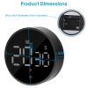 2.79in LED Digital Kitchen Timer Electronic Countdown Timer Dimmable Mutable Magnetic Clock for Classroom Library Office Cooking