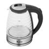 ZOKOP American Standard HD-1858L 1.8L 110V 1100W Electric Kettle Stainless Steel High Quality Borosilicate Glass Blue Light