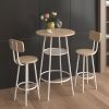 Bar table, equipped with 2 bar stools , with backrest and partition