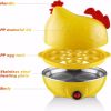 Egg Cooker, Egg Boiler with Steamer Attachment for Soft and Hard Boiled Eggs, Poached Boiled & Omelette Maker Machine Steamer, 7 Egg Capacity