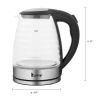 ZOKOP American Standard HD-1858L 1.8L 110V 1100W Electric Kettle Stainless Steel High Quality Borosilicate Glass Blue Light