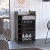 Bar Cart Baltimore, Six Wine Cubbies, Carbon Espresso Finish