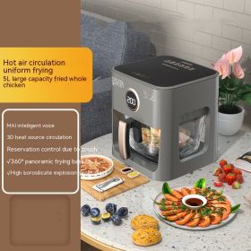 Full-automatic Large-capacity Visual Panoramic Air Fryer (Option: Voice model-US)