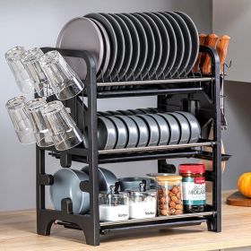 Bowl And Dish Multi-functional Kitchen Storage Knife Bowl And Chopsticks Storage Box Plate Rack (Option: Three Main Frame 3)