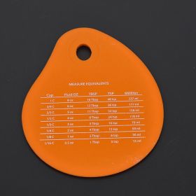 Silicone Dish Scraper Dough/Bowl Scraper Durable Pan Scraper Good Grip Kitchen Food Scraper for Bread Dough Cake Fondant Icing with Measurements (Color: Orange)