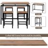 5-Piece Kitchen Counter Height Table Set, Industrial Dining Table with 4 Chairs