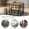 5-Piece Kitchen Counter Height Table Set, Industrial Dining Table with 4 Chairs