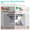 Silicone Under Sink Mat for Cabinet 34x22in Sink Cabinet Protector Mat Kitchen Bathroom Cabinet Liner with Drain Hole Hold Up to 3 Callons Liquid