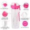 Fruit Infuser Water Bottle 32OZ Juice Shaker Sport w/ Flip Top Lid Anti-Slip Grips