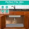 Silicone Under Sink Mat for Cabinet 34x22in Sink Cabinet Protector Mat Kitchen Bathroom Cabinet Liner with Drain Hole Hold Up to 3 Callons Liquid