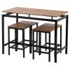 5-Piece Kitchen Counter Height Table Set, Industrial Dining Table with 4 Chairs