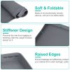 Silicone Under Sink Mat for Cabinet 34x22in Sink Cabinet Protector Mat Kitchen Bathroom Cabinet Liner with Drain Hole Hold Up to 3 Callons Liquid