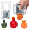 3 in 1 Square Shaped Fruit and Vegetable Peeler Rotary Potato Peeler with 3 Blades Multi-Function Peeler Kitchen Tool